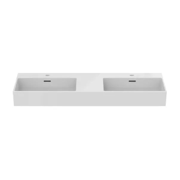 Lavoar suspendat Ideal Standard Atelier Extra alb lucios 120 cm cu orificii baterie si preaplin [7]