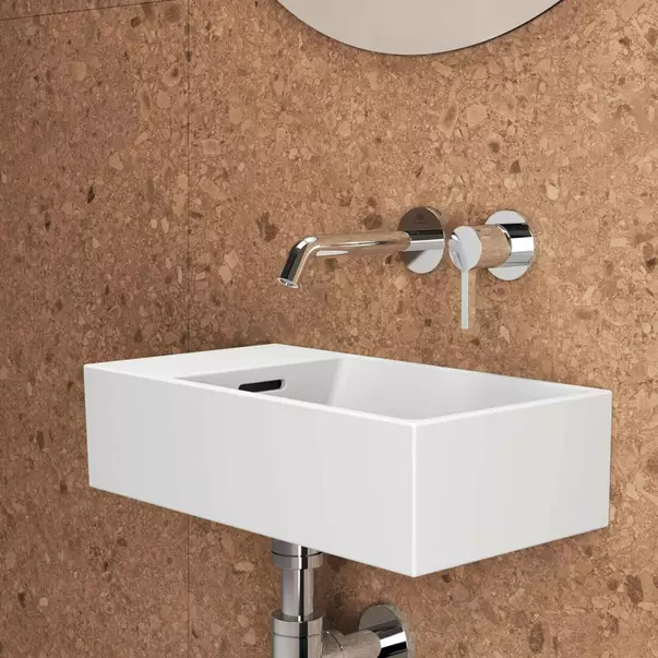 Lavoar suspendat Ideal Standard Atelier Extra 45 cm alb lucios cu orificiu preaplin stanga [4]