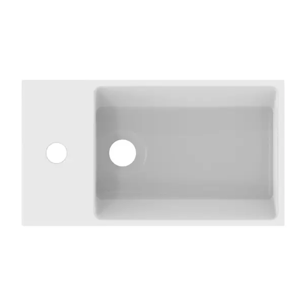 Lavoar suspendat Ideal Standard Atelier Extra alb mat 45 cm cu orificiu baterie si preaplin stanga [7]