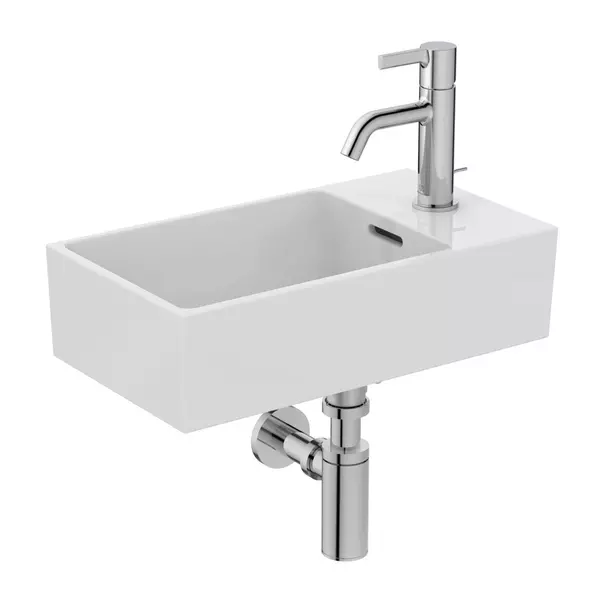 Lavoar suspendat Ideal Standard Atelier Extra alb lucios 45 cm cu orificiu baterie si preaplin dreapta [5]