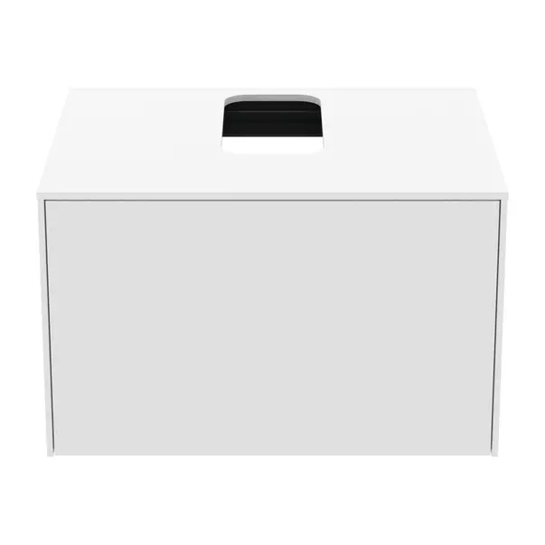 Dulap baza suspendat Ideal Standard Atelier Conca alb mat 1 sertar si blat cu decupaj central 60 cm [4]
