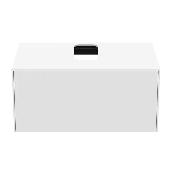 Dulap baza suspendat Ideal Standard Atelier Conca alb mat 1 sertar si blat cu decupaj central 80 cm [5]