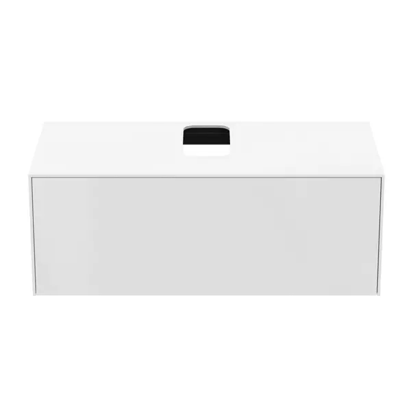 Dulap baza suspendat Ideal Standard Atelier Conca alb mat 1 sertar si blat cu decupaj central 100 cm [6]
