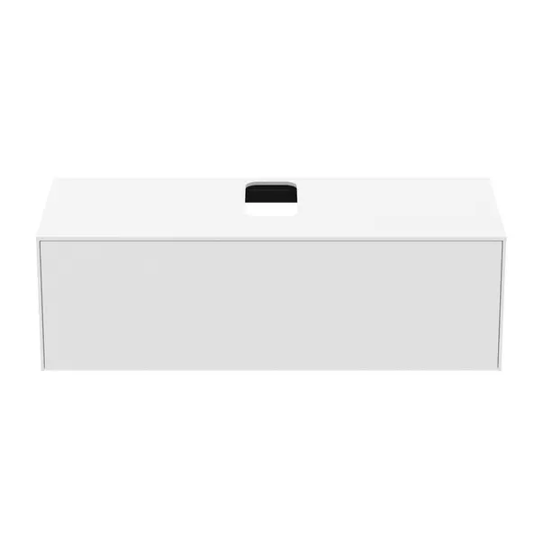 Dulap baza suspendat Ideal Standard Atelier Conca alb mat 1 sertar si blat cu decupaj central 120 cm [6]