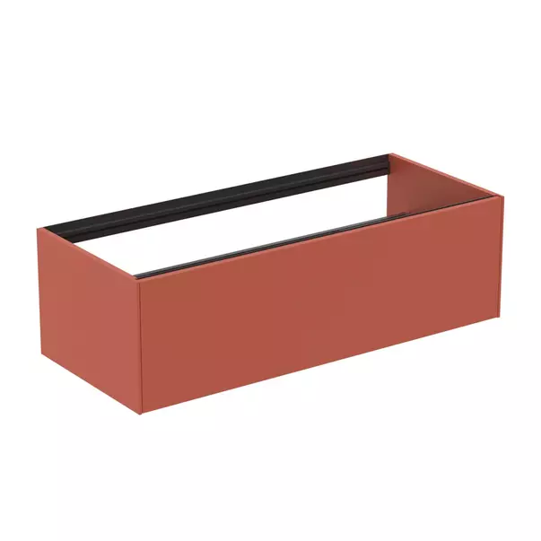  Dulapuri baie - Dulap baza suspendat Ideal Standard Atelier Conca rosu - oranj mat 1 sertar 120 cm