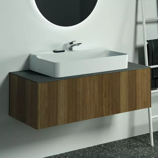 Dulap baza suspendat Ideal Standard Atelier Conca finisaj nuc inchis 1 sertar 120 cm [2]