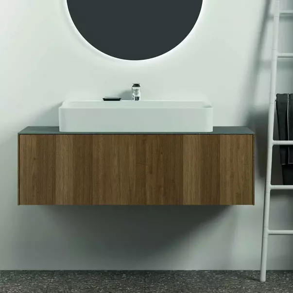 Dulap baza suspendat Ideal Standard Atelier Conca finisaj nuc inchis 1 sertar 120 cm [3]