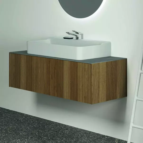 Dulap baza suspendat Ideal Standard Atelier Conca finisaj nuc inchis 1 sertar 120 cm [4]