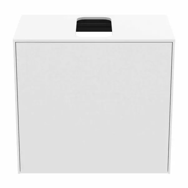 Dulap baza suspendat Ideal Standard Atelier Conca 1 sertar si blat cu decupaj central 60 cm alb mat [7]