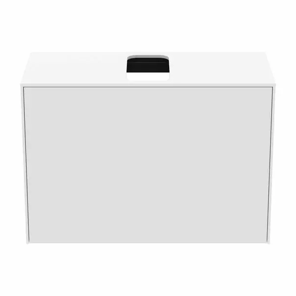 Dulap baza suspendat Ideal Standard Atelier Conca 1 sertar si blat cu decupaj central 80 cm alb mat [5]