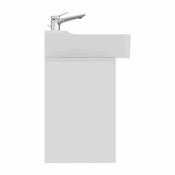 Dulap baza suspendat Ideal Standard Atelier Conca 1 sertar si blat cu decupaj central 100 cm alb mat [6]