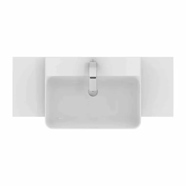 Dulap baza suspendat Ideal Standard Atelier Conca 1 sertar si blat cu decupaj central 100 cm alb mat [8]