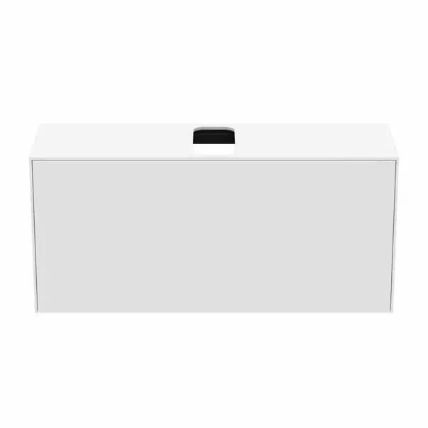 Dulap baza suspendat Ideal Standard Atelier Conca 1 sertar si blat cu decupaj central 120 cm alb mat [5]