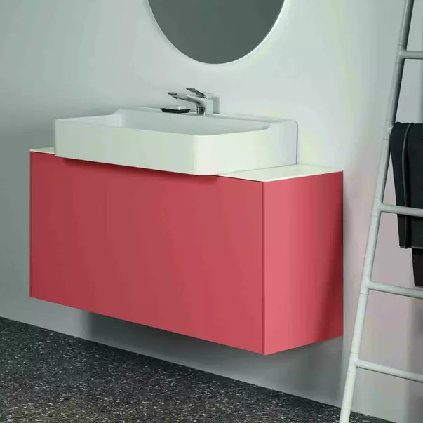 Dulap baza suspendat Ideal Standard Atelier Conca 1 sertar 120 rosu - oranj mat [4]