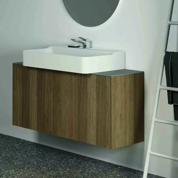 Dulap baza suspendat Ideal Standard Atelier Conca 1 sertar 120 cm finisaj nuc inchis [5]