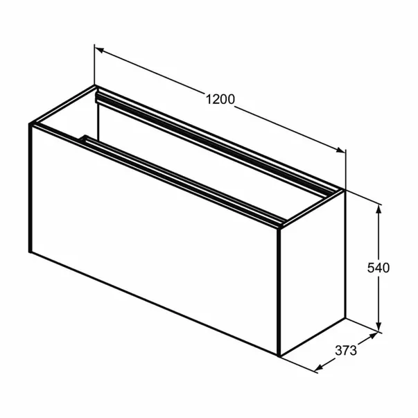 Dulap baza suspendat Ideal Standard Atelier Conca 1 sertar 120 cm finisaj nuc inchis [7]