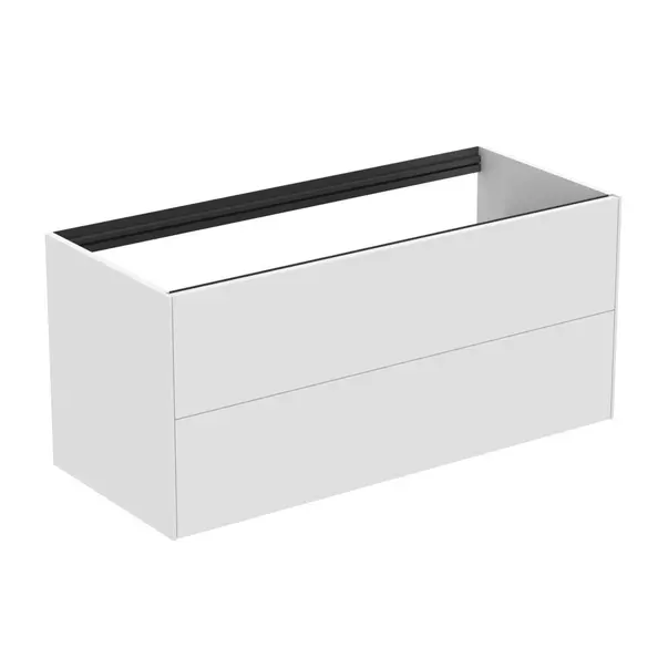 Mobilier Baie - Dulap baza suspendat Ideal Standard Atelier Conca alb mat 2 sertare 120 cm