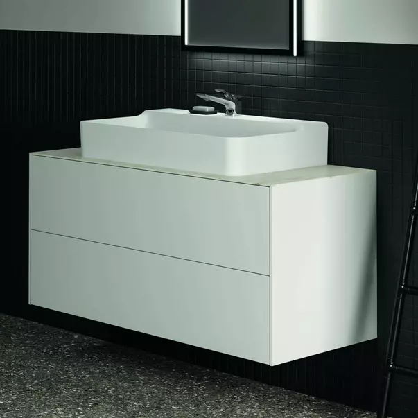 Dulap baza suspendat Ideal Standard Atelier Conca alb mat 2 sertare 120 cm [4]