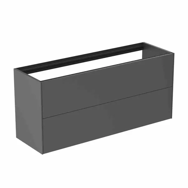 Mobilier Baie - Dulap baza suspendat Ideal Standard Atelier Conca 2 sertare 120 cm antracit mat