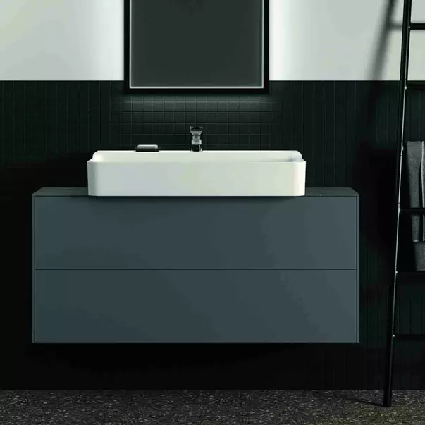 Dulap baza suspendat Ideal Standard Atelier Conca 2 sertare 120 cm antracit mat [3]