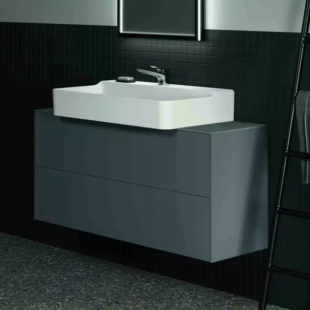 Dulap baza suspendat Ideal Standard Atelier Conca 2 sertare 120 cm antracit mat [4]