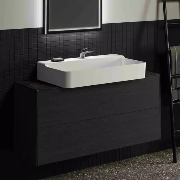 Mobilier Baie - Dulap baza suspendat Ideal Standard Atelier Conca 2 sertare 120 cm finisaj stejar inchis