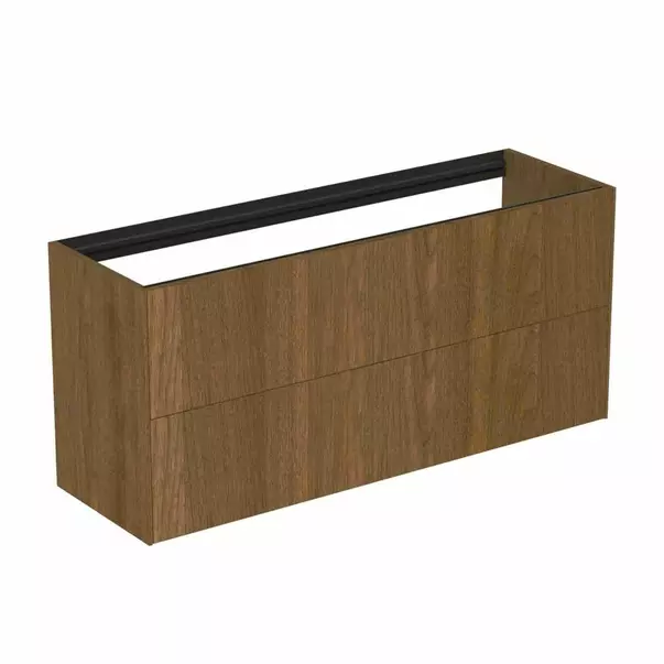 Mobilier Baie - Dulap baza suspendat Ideal Standard Atelier Conca 2 sertare 120 cm finisaj nuc inchis