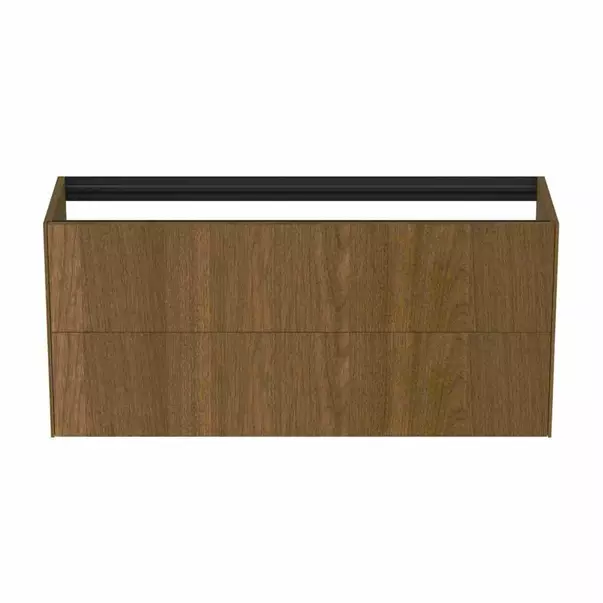 Dulap baza suspendat Ideal Standard Atelier Conca 2 sertare 120 cm finisaj nuc inchis [5]