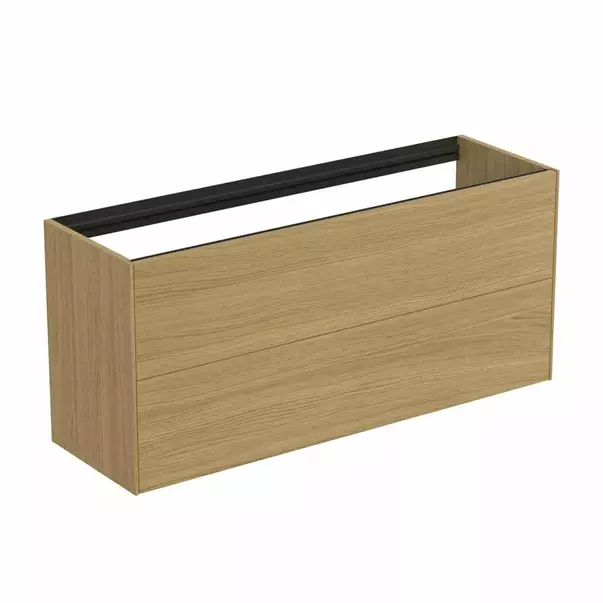 Mobilier Baie - Dulap baza suspendat Ideal Standard Atelier Conca 2 sertare 120 cm finisaj stejar deschis
