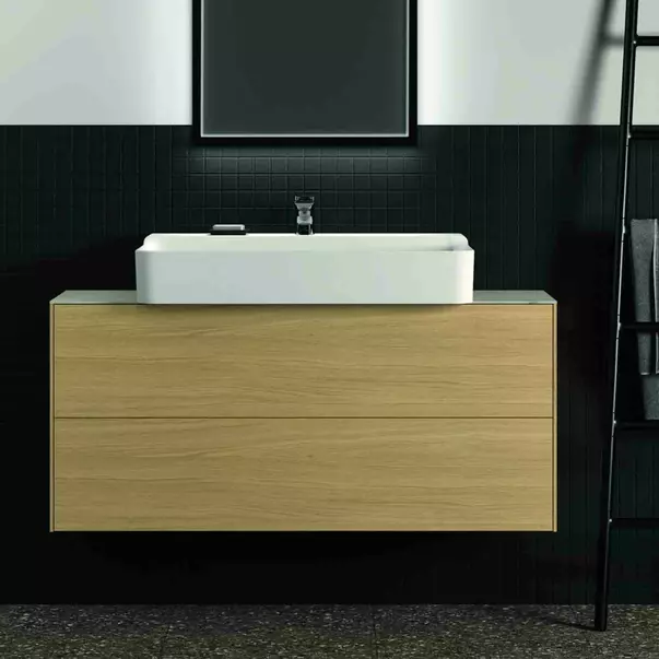 Dulap baza suspendat Ideal Standard Atelier Conca 2 sertare 120 cm finisaj stejar deschis [3]