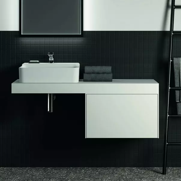 Blat pentru lavoar Ideal Standard Atelier Conca fara decupaj alb mat 120 cm [9]