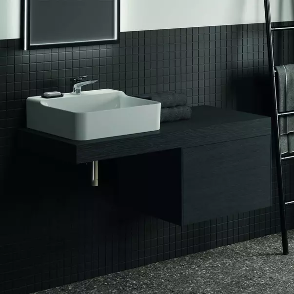 Blat pentru lavoar Ideal Standard Atelier Conca fara decupaj finisaj stejar inchis 120 cm [2]