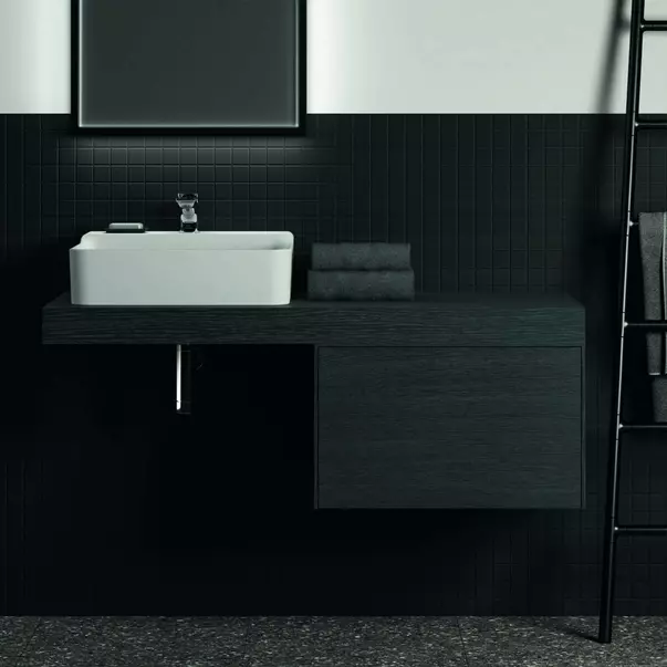 Blat pentru lavoar Ideal Standard Atelier Conca fara decupaj finisaj stejar inchis 120 cm [4]