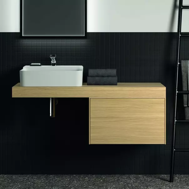 Blat pentru lavoar Ideal Standard Atelier Conca fara decupaj finisaj stejar deschis 120 cm [3]