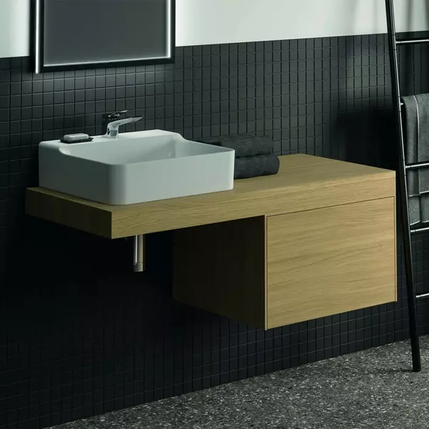 Blat pentru lavoar Ideal Standard Atelier Conca fara decupaj finisaj stejar deschis 120 cm [5]
