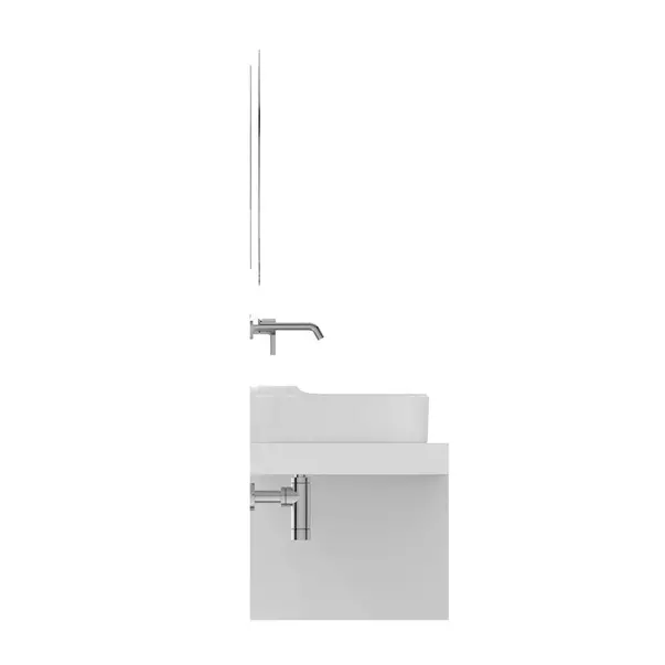 Blat pentru lavoar Ideal Standard Atelier Conca fara decupaj alb mat 160 cm [8]