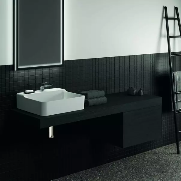 Blat pentru lavoar Ideal Standard Atelier Conca fara decupaj finisaj stejar inchis 160 cm [2]