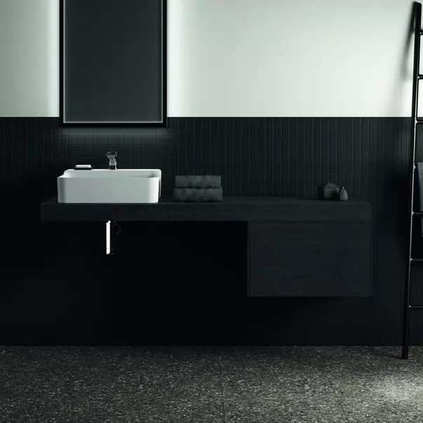 Blat pentru lavoar Ideal Standard Atelier Conca fara decupaj finisaj stejar inchis 160 cm [3]