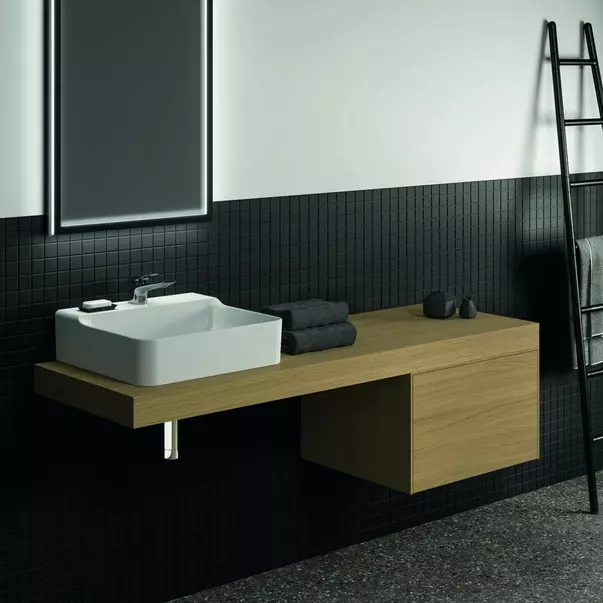 Blat pentru lavoar Ideal Standard Atelier Conca fara decupaj finisaj stejar deschis 160 cm [3]