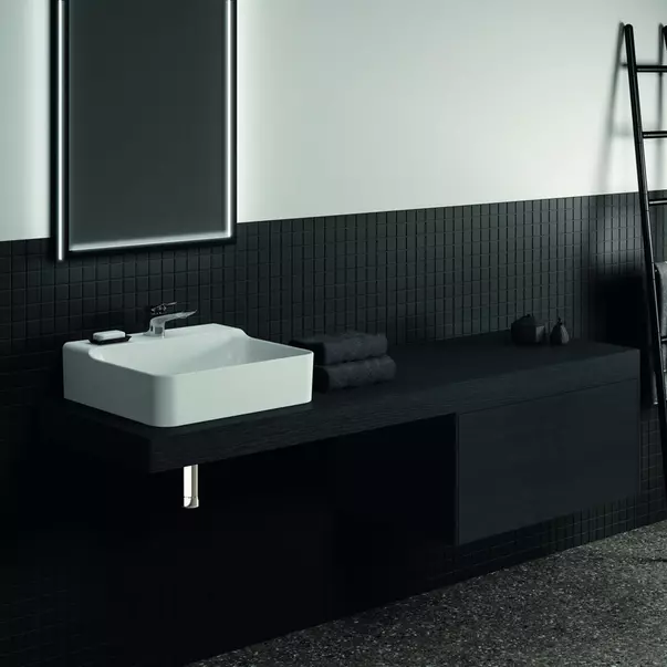 Blat pentru lavoar Ideal Standard Atelier Conca fara decupaj finisaj stejar inchis 180 cm [2]