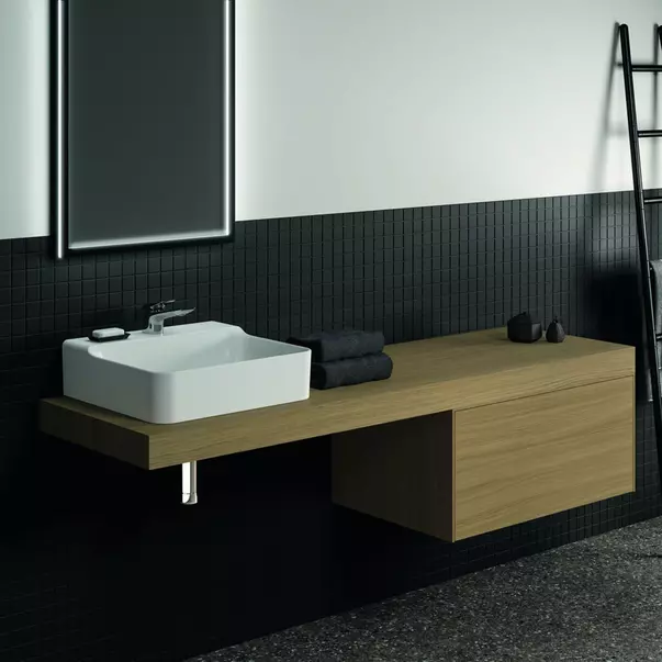 Blat pentru lavoar Ideal Standard Atelier Conca fara decupaj finisaj stejar deschis 180 cm [2]