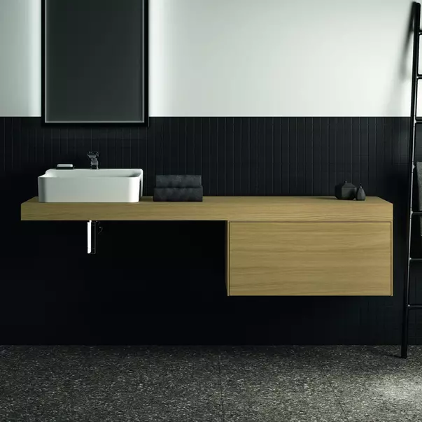 Blat pentru lavoar Ideal Standard Atelier Conca fara decupaj finisaj stejar deschis 180 cm [6]
