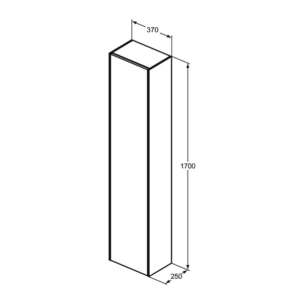 Dulap inalt suspendat Ideal Standard Atelier Conca finisaj stejar inchis 1 usa 37 cm [6]