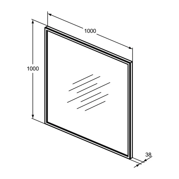 Oglinda cu iluminare LED Ideal Standard Atelier Conca patrata 100 cm [6]