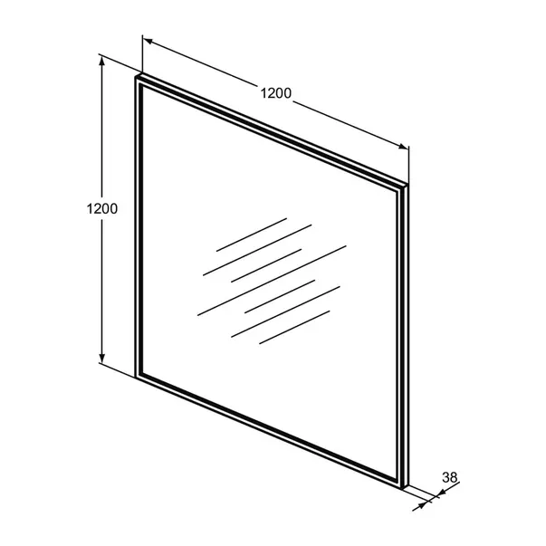 Oglinda cu iluminare LED Ideal Standard Atelier Conca patrata 120 cm [6]