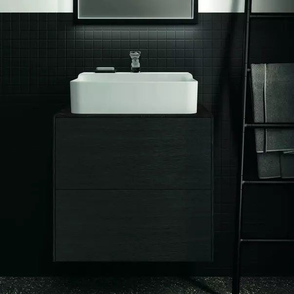 Blat ceramic pentru lavoar Ideal Standard Atelier Conca 60 cm finisaj negru marmura [4]