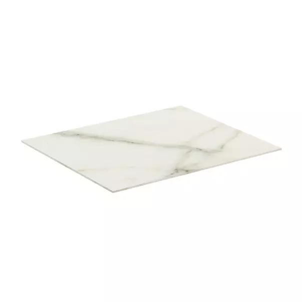 Blat ceramic pentru lavoar Ideal Standard Atelier Conca 60 cm finisaj alb marmura [2]