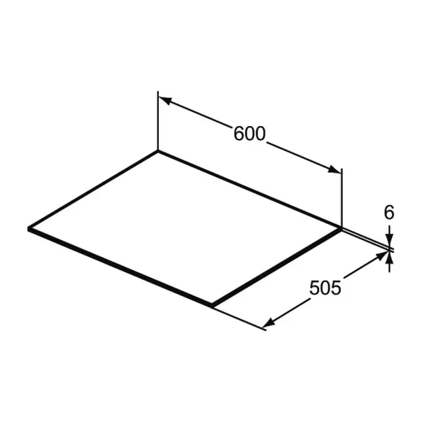 Blat ceramic pentru lavoar Ideal Standard Atelier Conca 60 cm finisaj gri deschis [3]