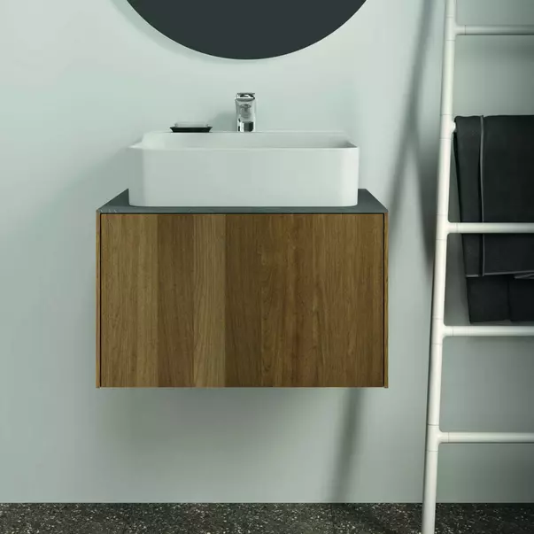 Blat ceramic pentru lavoar Ideal Standard Atelier Conca 60 cm finisaj gri deschis [5]