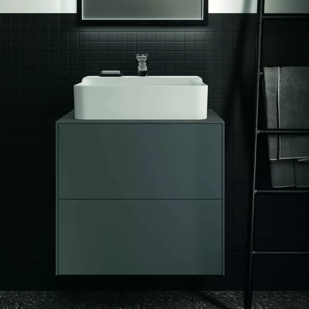 Blat ceramic pentru lavoar Ideal Standard Atelier Conca 60 cm finisaj gri deschis [8]